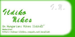 ildiko mikes business card